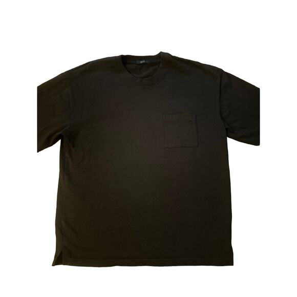 Men L Comme Ca Ism Brown Crewneck Long Sleeved Shirt Top Tee Pocket Japan - Picture 2 of 7